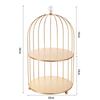 Easy to Clean Bird Cage Jewelry Rack Cake Stands Large Capacity Iron Storage Holder Rust-proof Waterproof Desktop Display Stand