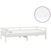 Vidaxl Daybed with Mattress, 90X200 Cm, White, Pine Wood