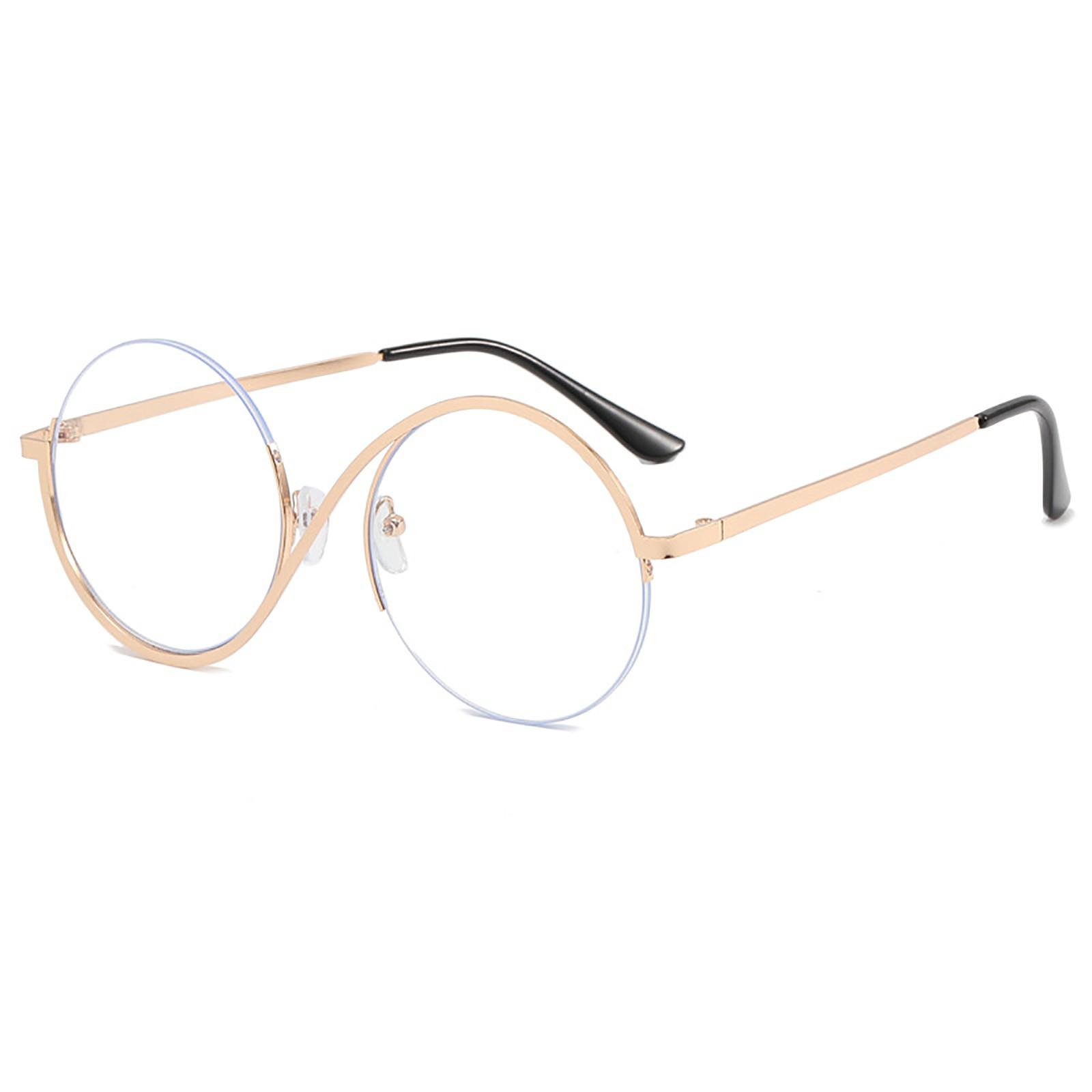 

Металеві напіврамкові окуляри для блокування синього світла для жінок. Зручні прості окуляри One Size