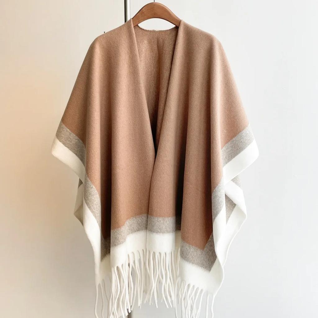Luxury Winter Cashmere Shawl Women Tassels Scarf Design Warm Pashmina Blanket Poncho Scarves Female Thick Foulard Bufanda