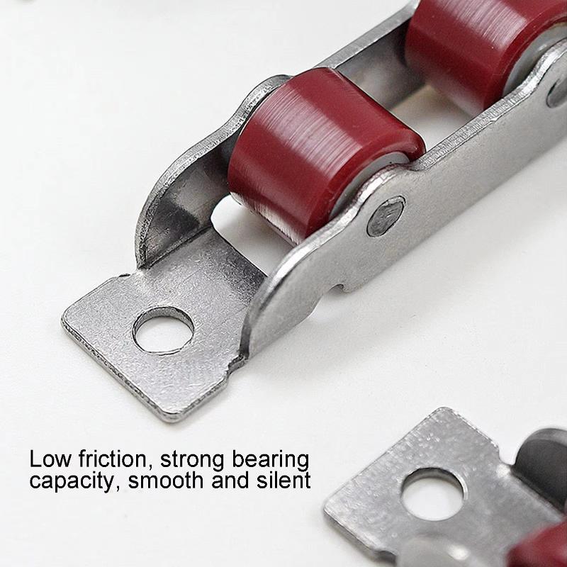 Silent Sliding Window Pulley 4 Pcs Nylon Steel Slot Wheel Heavy Duty Universal Door Window Sliding Replacement Fittings for Home