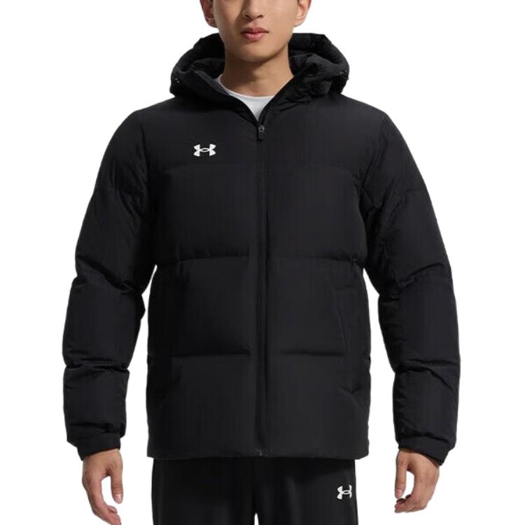 Under Armour Minimalist Solid Color Warm Hooded Down Jacket Unisex Outerwear 25600804-001