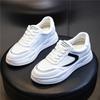 2025 new comfortable women's shoes spring sports flat leather white shoes 2025 direct sales platform casual single shoes women