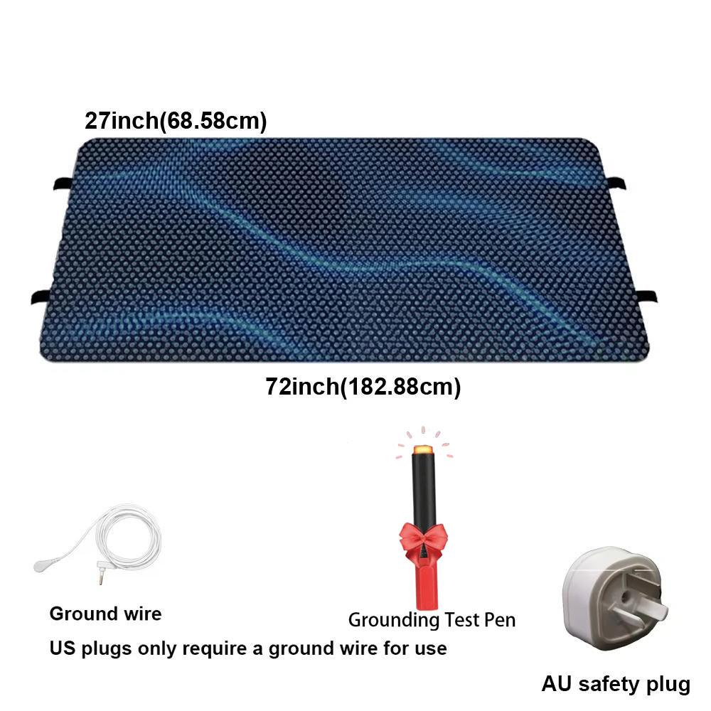 Zemnící rohož pro postel, zemnicí desky se zemnicím kabelem a testerem (Black, Kalifornský král)