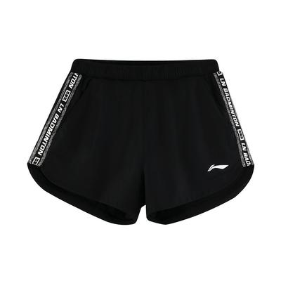 Pantaloni scurți sport de antrenament respirabili cu uscare rapidă Li Ning pentru femei negru AAPR254-1