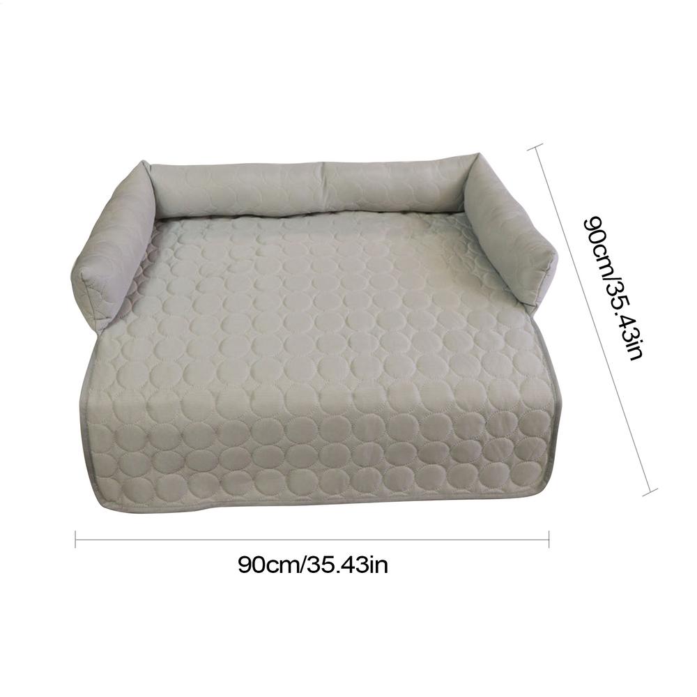 

Anti Slip Cushion Mat Blanket Couch 90x90cm Washable Cooling Dog Bed For Offices Living Room House Backyard Pet Supplies серый