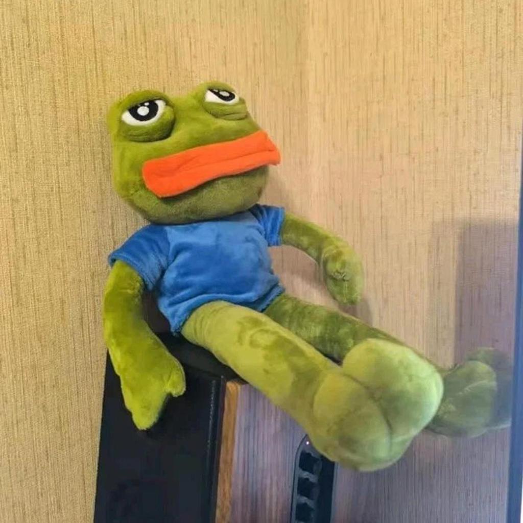 Trist Frosk Plysjfrosk Myk Småbarn Anime Utstoppet Trist Frosk Dukke Myk Samleobjekt Tegneseriefigur Innendørs Dekorasjon For Barn Gutt Jente