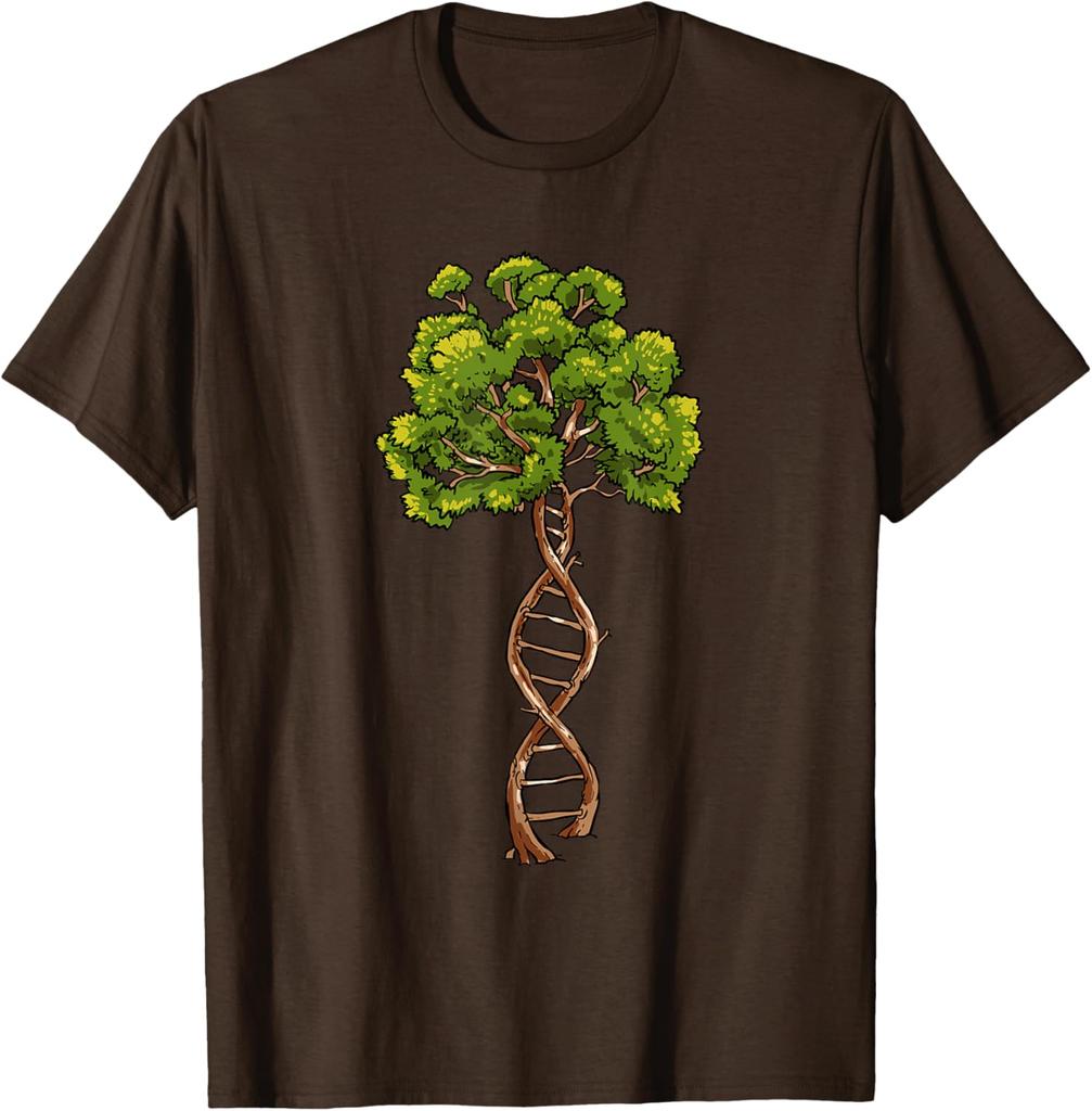 DNA Baum des Lebens Wissenschaft Genetik Biologie Liebhaber Grafik T-Shirt Kurzarm Lässig Rundhals T-Shirt
