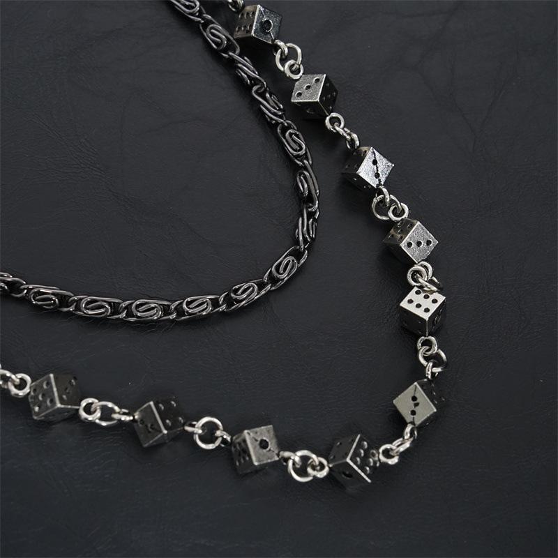 New Engraved Dice Retro Double-layer Trouser Chain Retro Hip-hop Trend Versatile Waist Chain
