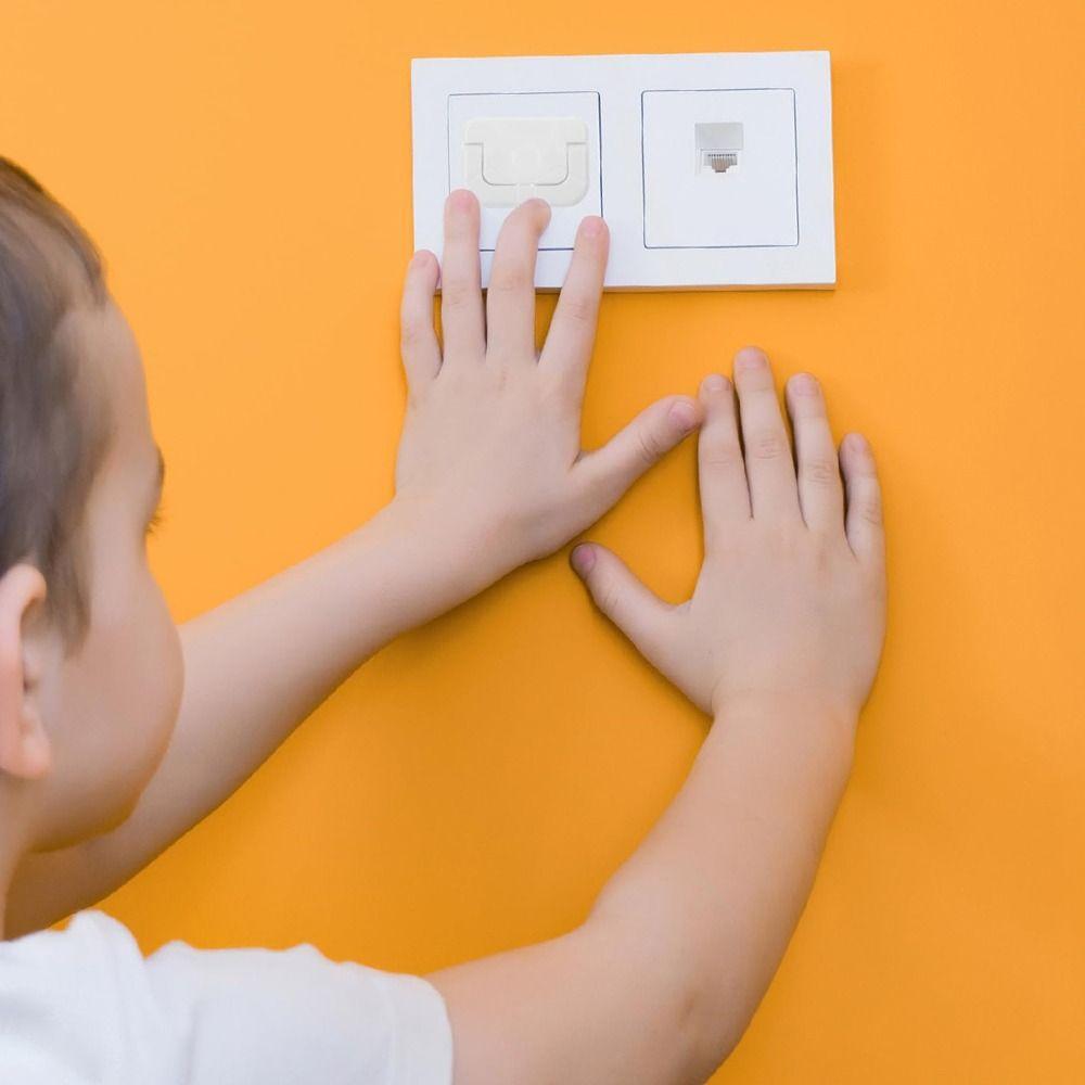 50pcs Solid Color Child Switch Socket Protector Safety Power Socket Cover  Home Electrical Safety