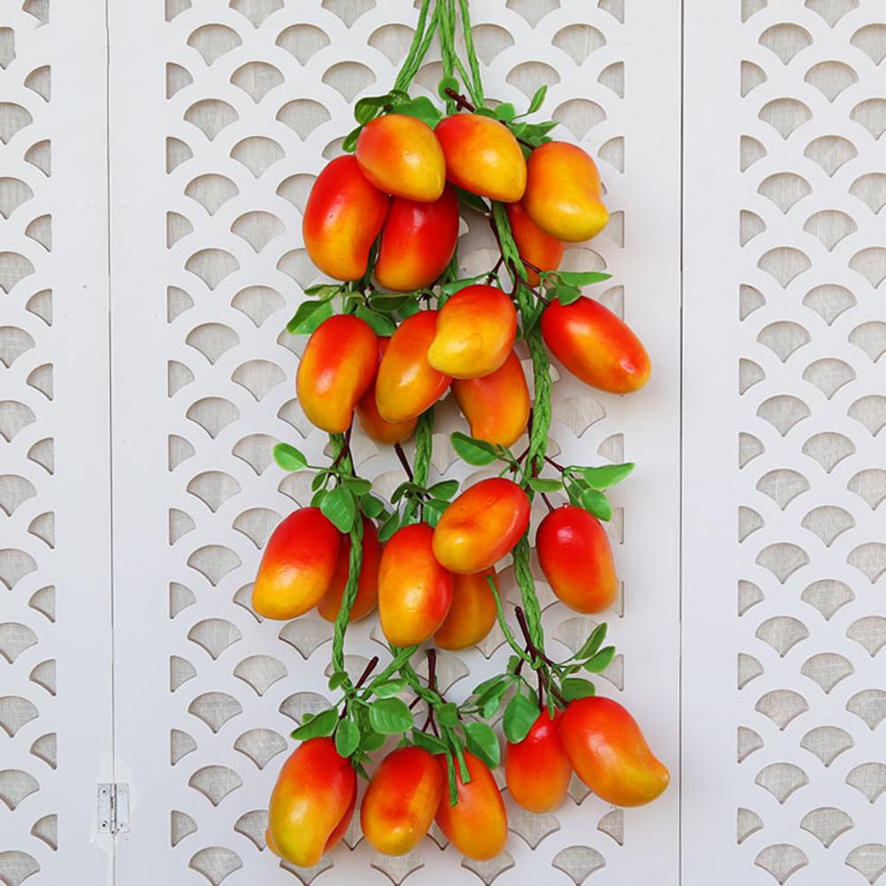 Artificial Fruit Hanging String Lifelike Fade Resistance Simulation Fruit String for Home Kitchen Hanging Ornaments