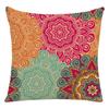Mandala Print Meditation Cushion Cover National Wind Flax Pillowcase Home Decoration Retro Pillowcase 45*45Cm
