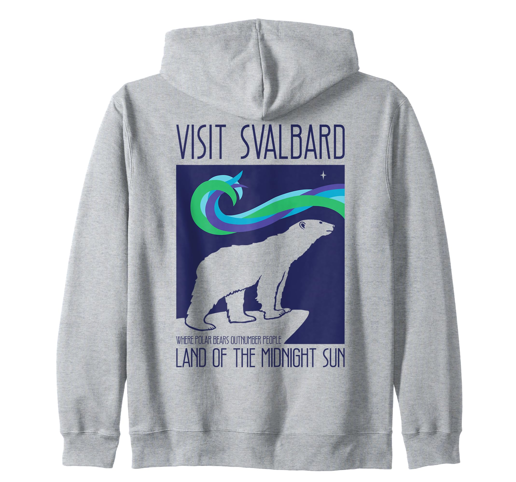 

Шпицбергенский белый медведь | Северное сияние в Лонгйире, Норвегия Толстовка на молнии