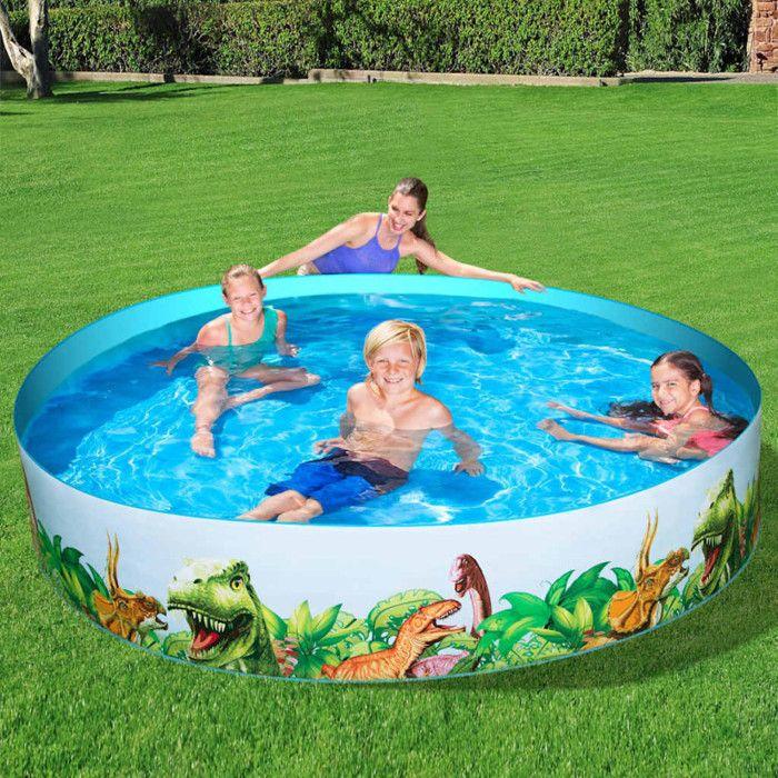 Piscine Gonflabile pentru Copii - BESTWAY - Dinozauri - 244x46 cm - 2074 L - PVC