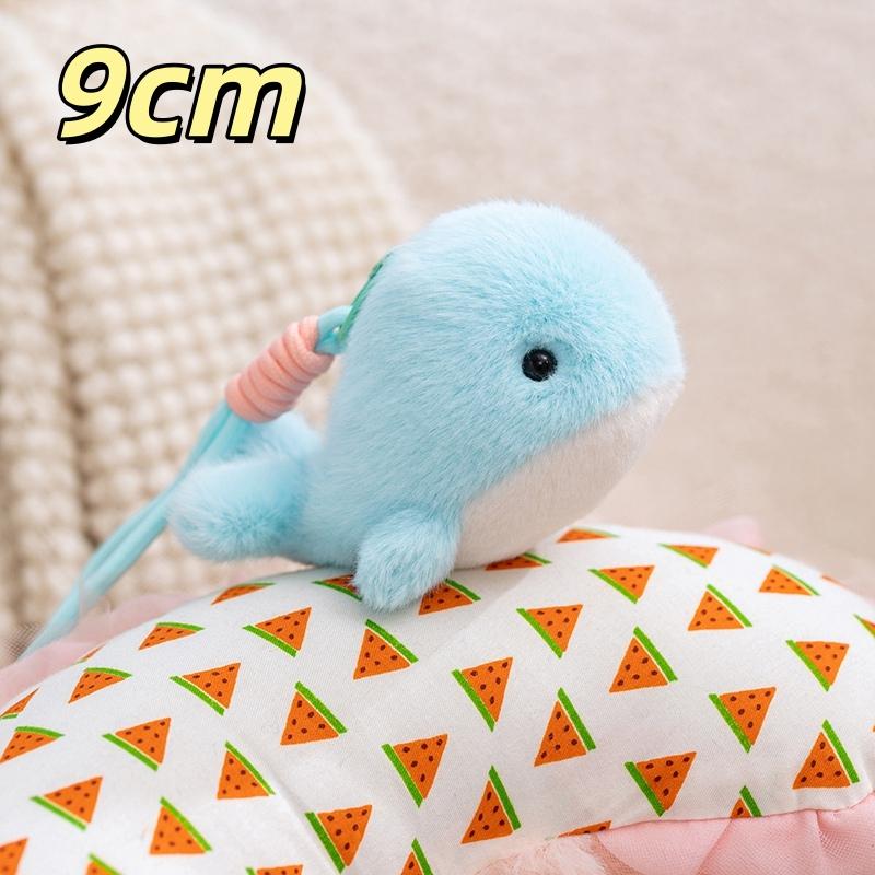 Lovely Sea Creature Plush Keychain Set Soft Stuffed Octopus Seahorse Starfish Whale Dolls Cute Ocean Animal Plushie Gifts