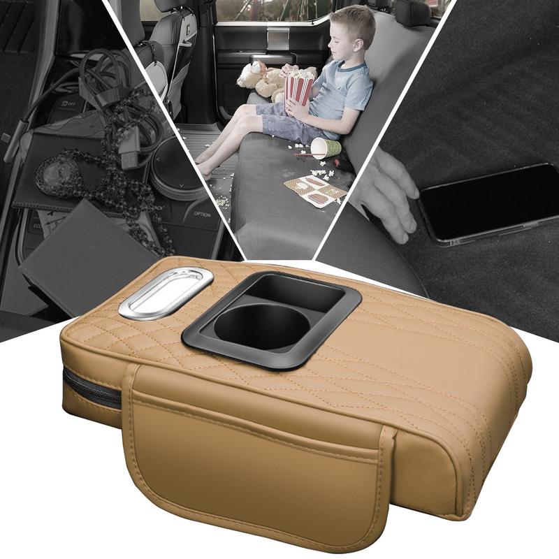 Center Console Pad Center Console Pad Pillow With Storage Pockets Armrest Pillow For Car With Cup Holder And Tissue Holder For