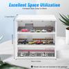 3Tier LED Display Case for 1:64 Model Cars,USB Powered Acrylic Dust-Proof Showcase Garage Cabinet for Collectors Toy Car Storage