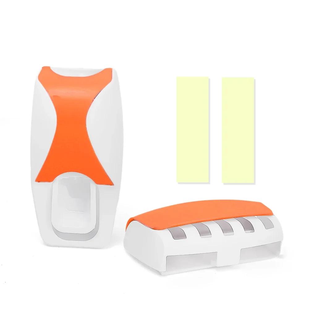 

1 комплект держателя зубных щеток с автоматическим дозатором зубной пасты, настенная стойка для хранения зубных щеток и выдавливатель зубной пасты в ванной