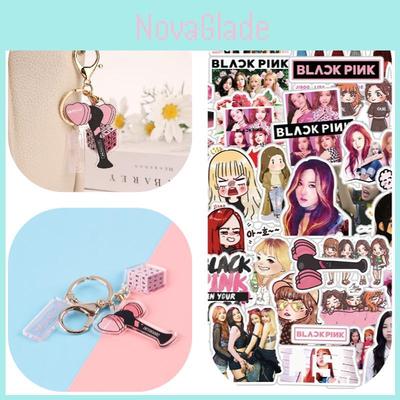 Stylish Blackpink Sticker Keychain 54 Pvc Stickers Various Sizes Included