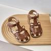 Kinder Prinzessinnenschuhe 2024 Sommer Neue Mädchen Sandalen mit Süßer Schleife Mädchen Hohle Strandschuhe für den Urlaub Vielseitige Mode Ballerinas