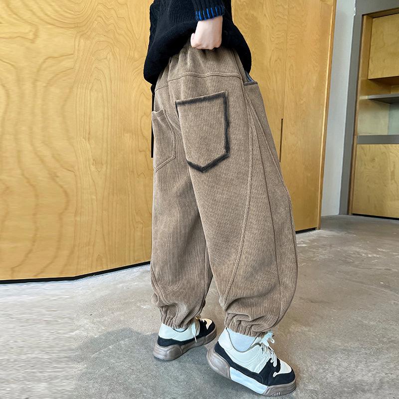 Boys  Corduroy Fleece-Lined Pants - Autumn/Winter 2025 Collection (Medium/Large) 170 cm