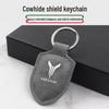 Lantu Free 318 Car Keychain with Carbon Fiber Leather Shield & Pendant