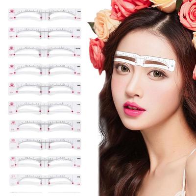 Beginner's Eyebrow Helper  12 Connected Wearable Lazy Person Eyebrow Cards  Beauty Tools Professional Eyebrow Molds