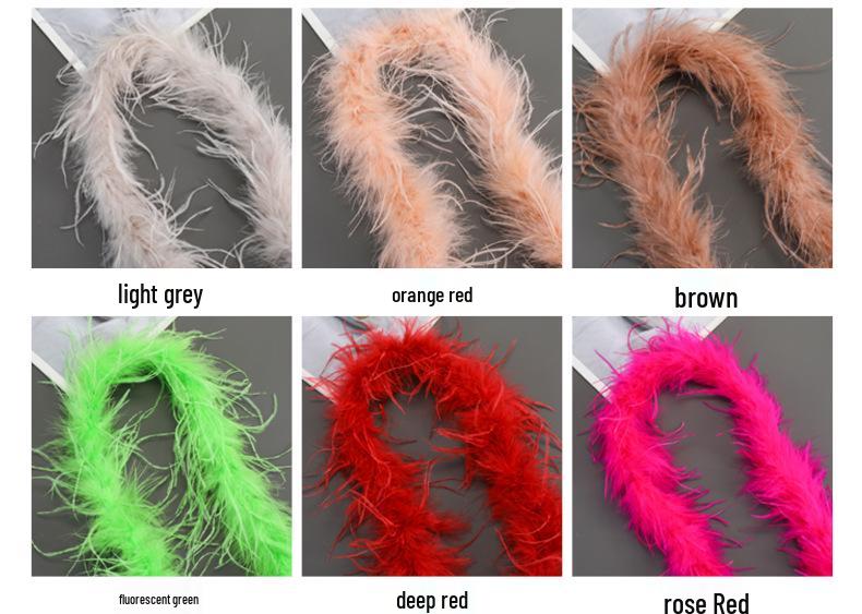 Strisce di Piume di Struzzo Colorate per Costumi da Ballo Fai-da-Te e Accessori