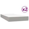 Maison Exclusive - Sommier à lattes de lit avec matelas Gris clair 200x200cm Tissu