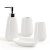 Pure White Ceramic Lotion Bottle Toothbrush Holder Mouthwash Cup Soap Dish Bathroom Accessories Hotel Portable Dispensing Bottle