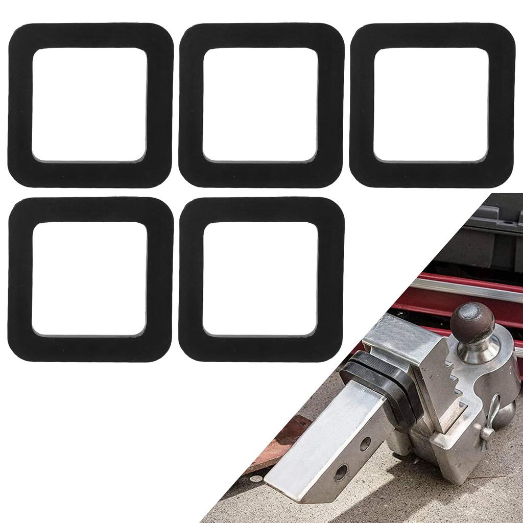 5PCS Tow Hitch Receiver Silencer Pad Trailer Cushion Auto Accessory 2" / 2.0in Universal Noise Elimination Cushion Provision