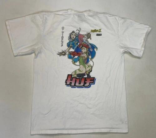 HUF Street Fighter Graphic T-shirt Men Adult Medium White M