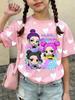 T-shirt Grafica Cartoon Kpop per Ragazze T-shirt Casual Girocollo Adatta per Ragazze Bambini Regalo Manica Corta