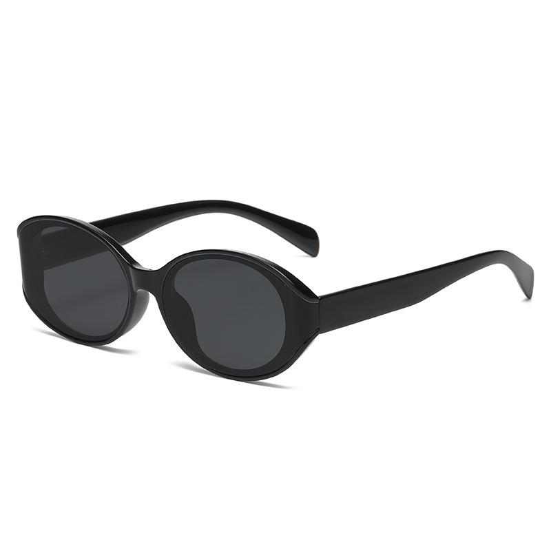 Ins Popular Fashion Cat Eye Women Sunglasses Retro Black &Leopard Shades Trending Oval Sun Glasses Uv400