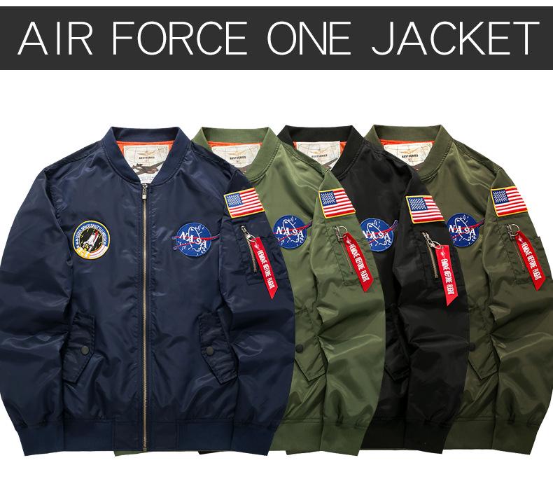 Jaqueta de Piloto MA-1 Masculina e Feminina - Algodão Espesso, Tamanho Plus, Outwear Casual de Outono/Inverno