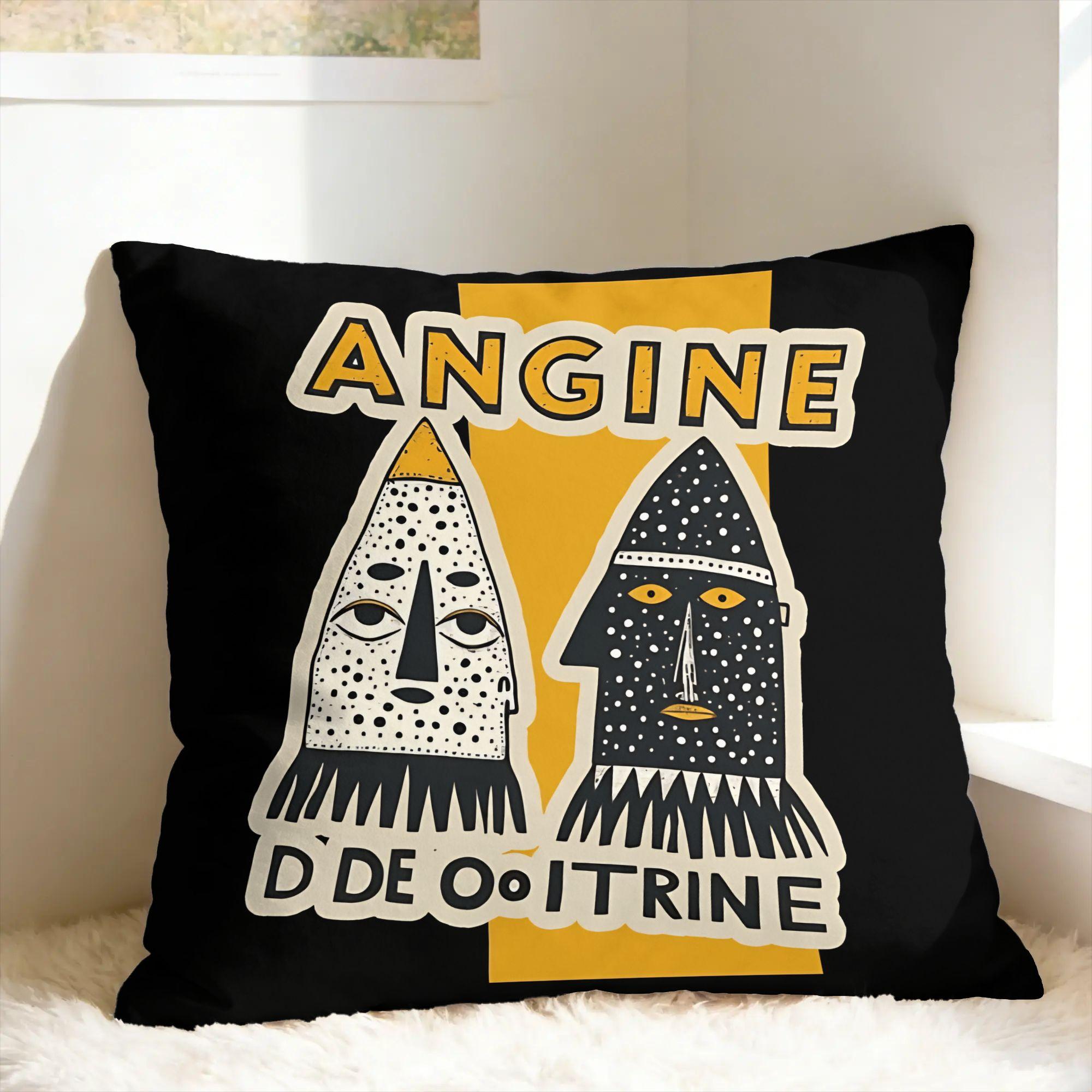 Fine Glasses Unisex Angine De Poitrine Band Pillow Cover Funny Pillow Case For Couch Sofa Bedroom Comfy Cushion Cover Birthday Gift