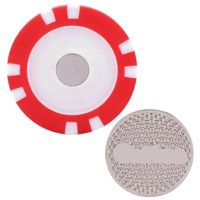 CAITON Golf Poker Chip Langlebiger ABS Golfmarker Wasserwaage Ballmarker Golfer Geschenk Rot