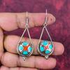 Turquoise, Coral  925 Solid Sterling Silver Nepali Earrings, Handmade Gemstone Earrings Jewelry, Gifts For Wife Brand New Earrings