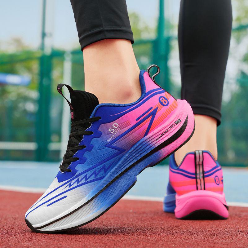 Ultralight Shock-Absorbing Carbon Plate Sneakers for Teens - Soft Sole Marathon Running Shoes for Big Kids