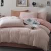 High-end Simple Cotton Jacquard Washed Cotton Bed Sheet Four-piece Set New Pure Cotton Quilt Cover Bed Hat Bedding Kit