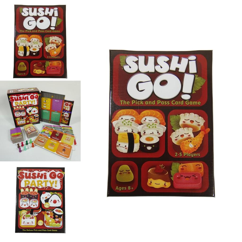 Sushi Go Party Spiel mit Papiermaterial für den Familien-Spieleabend und Party-Spaß