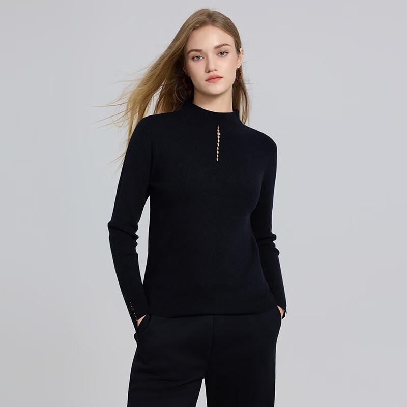 Women's Semi-High Neck Slim-Fit Knitted Base Top