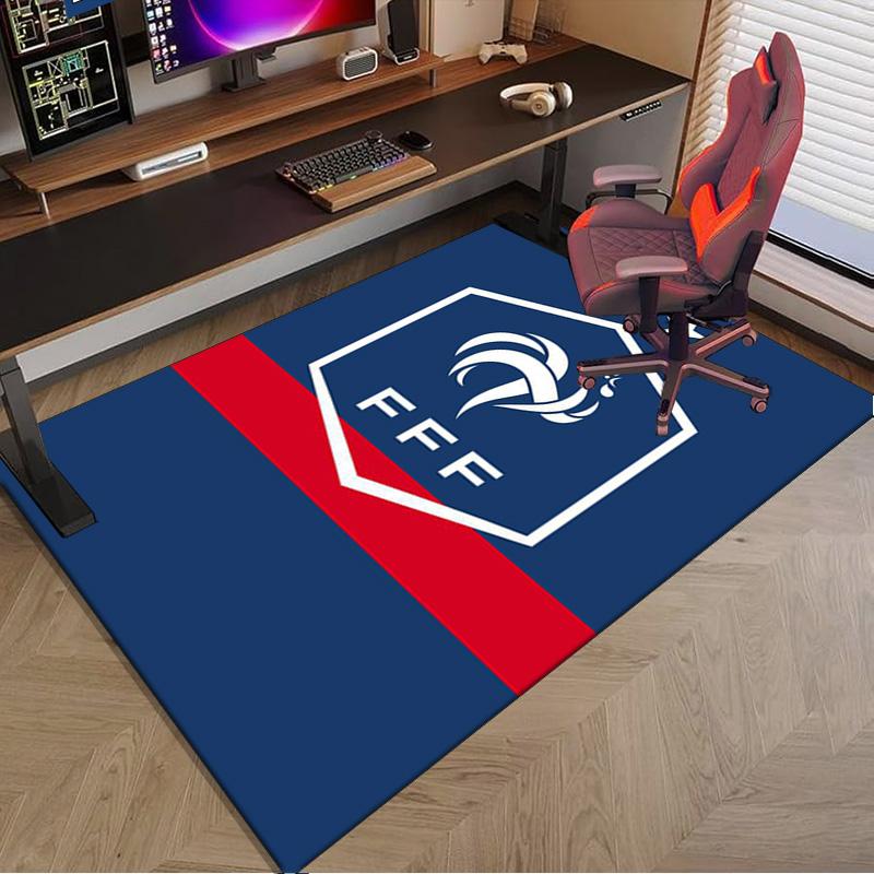 France Soccer Club Emblem Printed Area Rug for Office, Chair Rug, Decorative Carpet Floor Mat, Large Size Fan Gifts Christmas Gifts