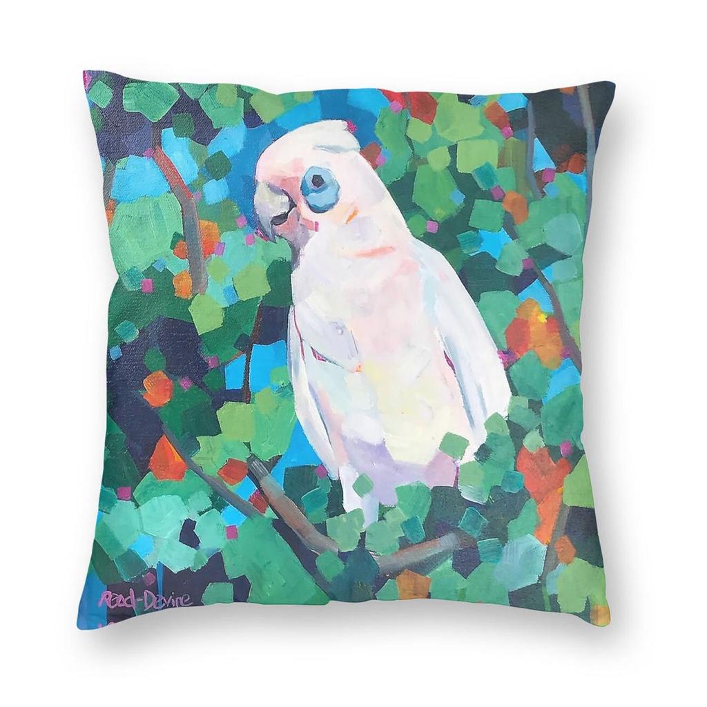 Corella Licmetis Square Pillowcase Polyester Linen Velvet Pattern Zip Decorative Home Cushion Cover