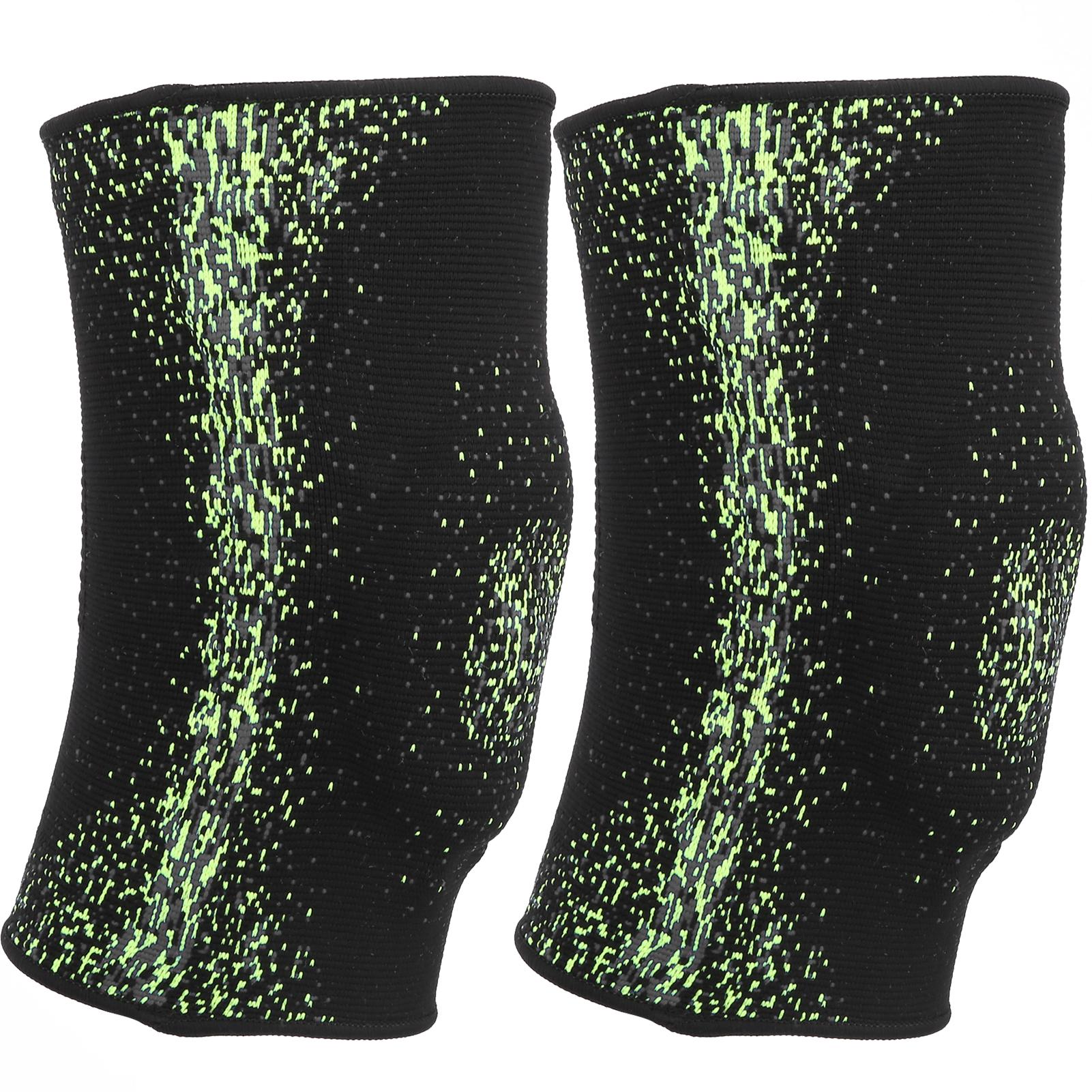 1 Pair Fitness Running Knee Support Brace Elastic Nylon Knit Knee Joint Pads Pain Relief