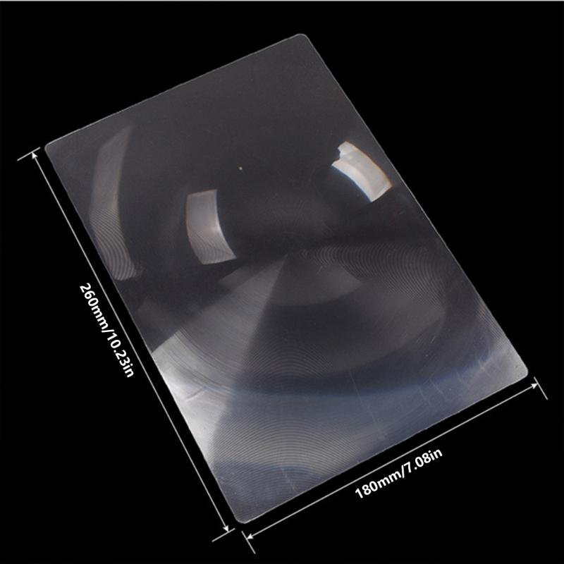 Full Page Fresnel Lens Magnifier Sheet Flexible Magnifying Sheet Reading Help Glass for Books Map  & DIY Solar set 