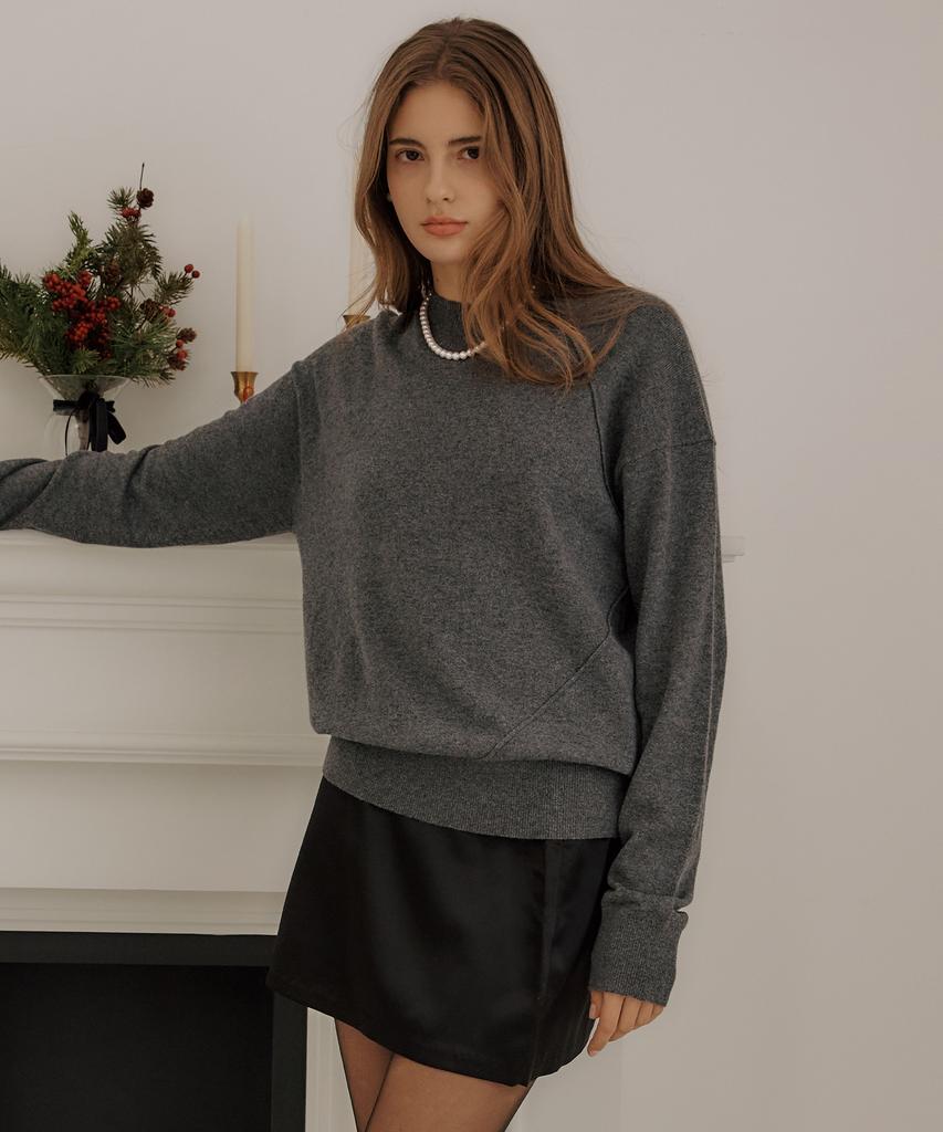 PLAC WOMEN Line Detail Knit Charcoal