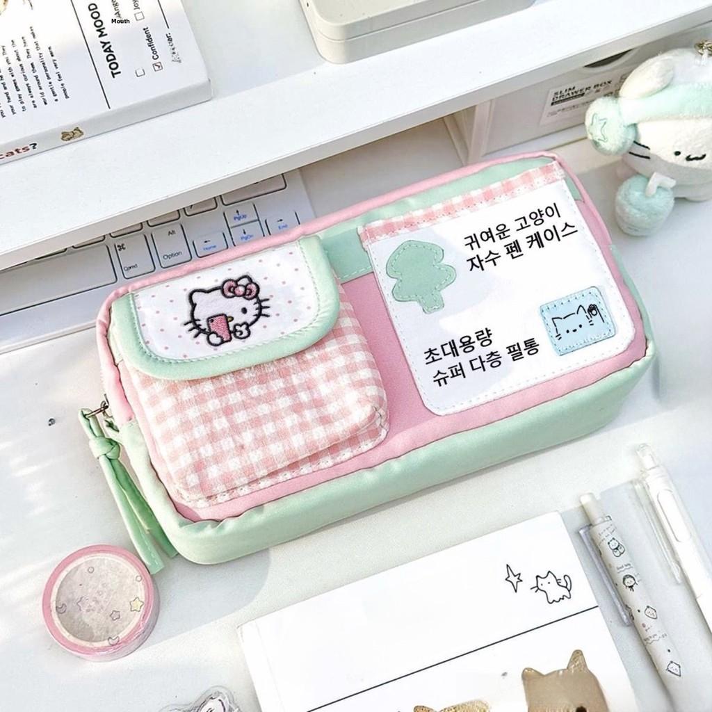 Cute Cat Pencil Case With Large Capacity For Students And Office Supplies
