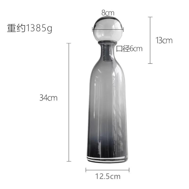 BRCreative Light Luxury Transparent Glass Vase Dining Table Aquatic Vase Decoration Nordic Home Flower Arrangement Decorative ArtEY