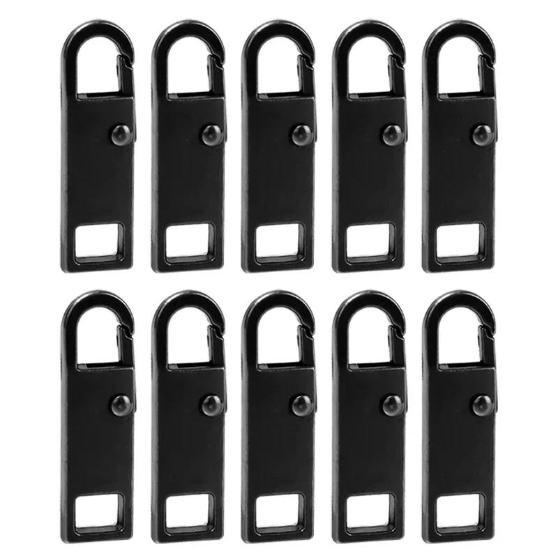 10/1Pc Universal Metal Zipper Pull Tap Replacement Instant Repair Zipper Head Puller for Clothing Bags DIY Sewing Zipper Sliders